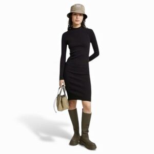 G-STAR RAW ERGONOMIC SLIM RIB DRESS WMN Size Medium NWT Color Dark Black